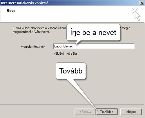 Outlook Express Név
